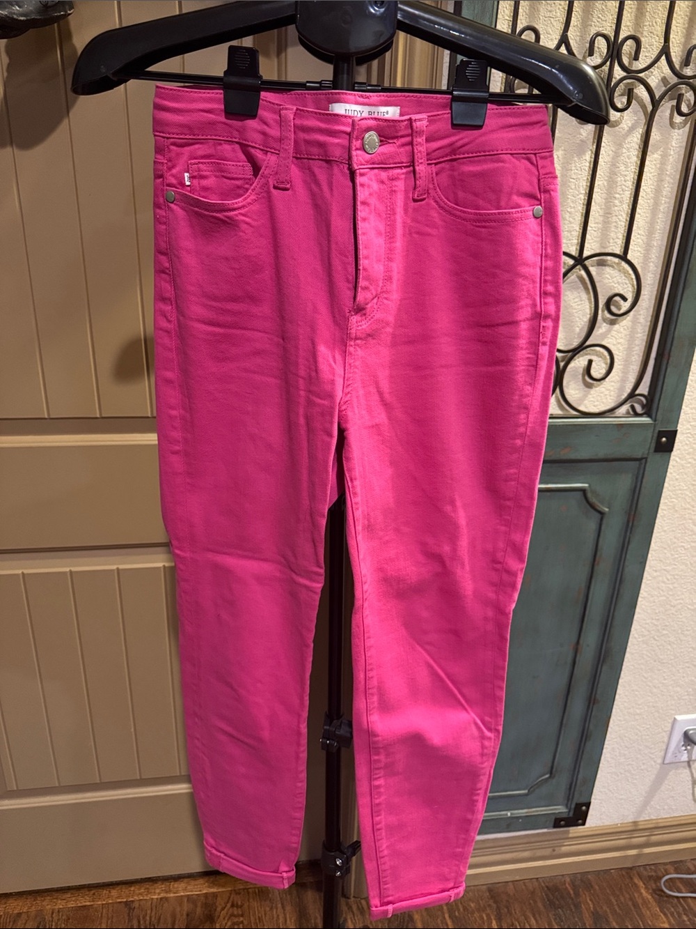 Judy Blue Hot Pink High-Rise Skinny Jeans